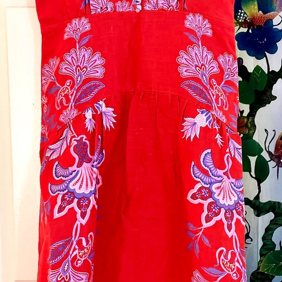 NWT Farm Rio Red Porcelain Garden Midi Dress - Picture 10 of 16
